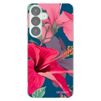 Picasee silikonový průhledný obal pro Samsung Galaxy S25+ 5G - Hibiscus