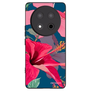 Picasee silikonový černý obal pro Honor Magic7 Lite 5G - Hibiscus