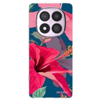 Picasee silikonový průhledný obal pro Xiaomi Redmi Note 14 Pro 4G - Hibiscus
