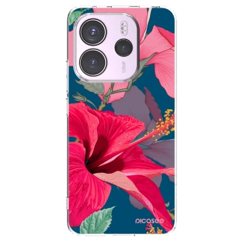 Picasee silikonový průhledný obal pro Xiaomi Redmi Note 14 4G - Hibiscus
