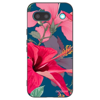 Picasee silikonový černý obal pro Google Pixel 8a - Hibiscus