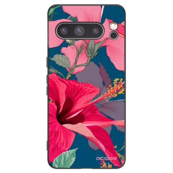 Picasee silikonový černý obal pro Google Pixel 8 Pro - Hibiscus