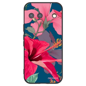 Picasee silikonový černý obal pro Google Pixel 9 - Hibiscus