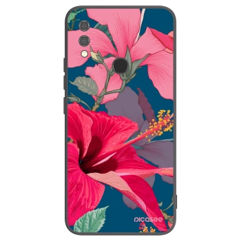 Picasee silikonový černý obal pro Xiaomi Redmi Note 7 - Hibiscus