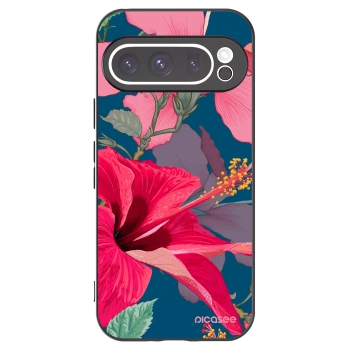 Picasee silikonový černý obal pro Google Pixel 9 Pro - Hibiscus