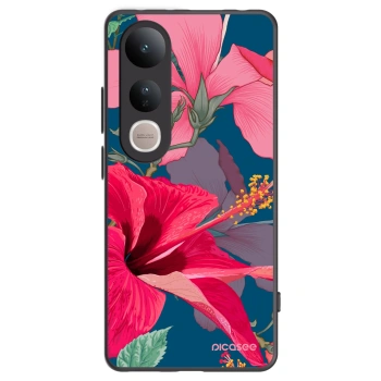 Picasee silikonový černý obal pro Vivo V50 Lite 5G - Hibiscus