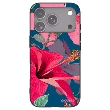 Picasee silikonový černý obal pro Apple iPhone 17 Pro - Hibiscus