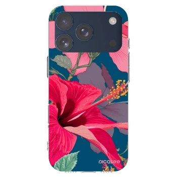 Picasee silikonový průhledný obal pro Apple iPhone 17 Pro - Hibiscus