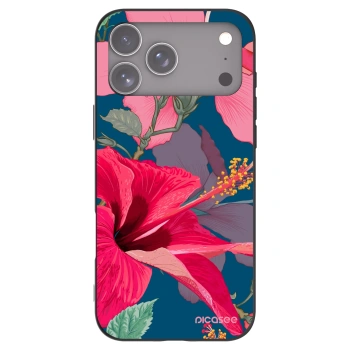 Picasee silikonový černý obal pro Apple iPhone 17 Pro Max - Hibiscus