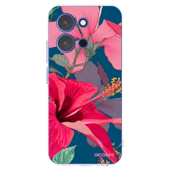 Picasee silikonový průhledný obal pro Xiaomi Redmi 15C 4G - Hibiscus