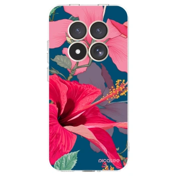 Picasee silikonový průhledný obal pro Xiaomi Redmi Note 15 Pro 4G - Hibiscus