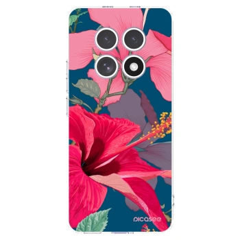 Picasee silikonový průhledný obal pro Xiaomi Redmi Note 15 - Hibiscus