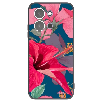 Picasee silikonový černý obal pro Xiaomi Redmi 15C 5G - Hibiscus