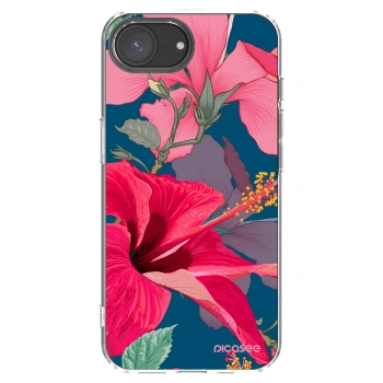 Picasee silikonový průhledný obal pro Apple iPhone 17e - Hibiscus