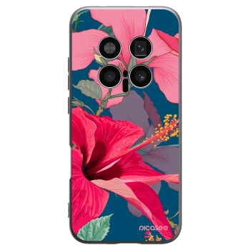 Picasee silikonový černý obal pro Honor Magic8 Pro 5G - Hibiscus