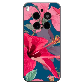 Picasee silikonový černý obal pro Vivo X300 Pro - Hibiscus