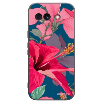 Picasee silikonový černý obal pro Google Pixel 10a - Hibiscus