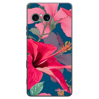 Picasee silikonový černý obal pro Sony Xperia 10 VII - Hibiscus