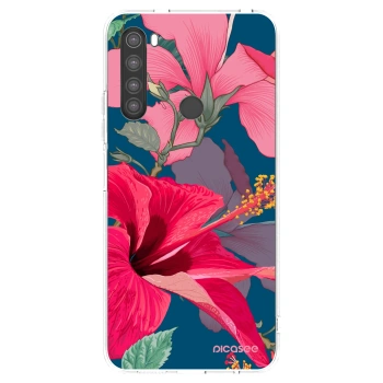 Picasee silikonový průhledný obal pro Xiaomi Redmi Note 8 - Hibiscus