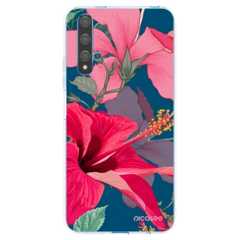 Picasee silikonový průhledný obal pro Huawei Nova 5T - Hibiscus