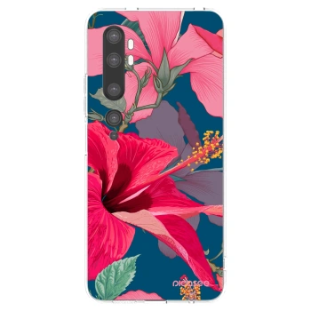 Picasee silikonový průhledný obal pro Xiaomi Mi Note 10 (Pro) - Hibiscus