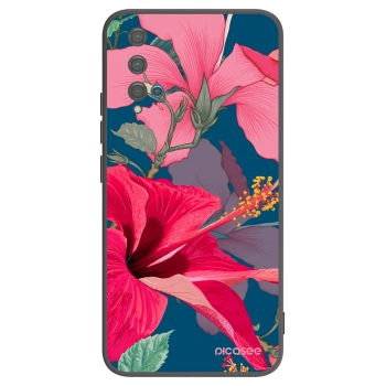 Picasee silikonový černý obal pro Huawei Nova 5T - Hibiscus
