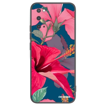 Picasee silikonový černý obal pro Samsung Galaxy S20 G980F - Hibiscus