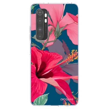Picasee silikonový průhledný obal pro Xiaomi Mi Note 10 Lite - Hibiscus