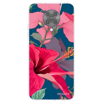 Picasee silikonový průhledný obal pro Xiaomi Poco F2 Pro - Hibiscus