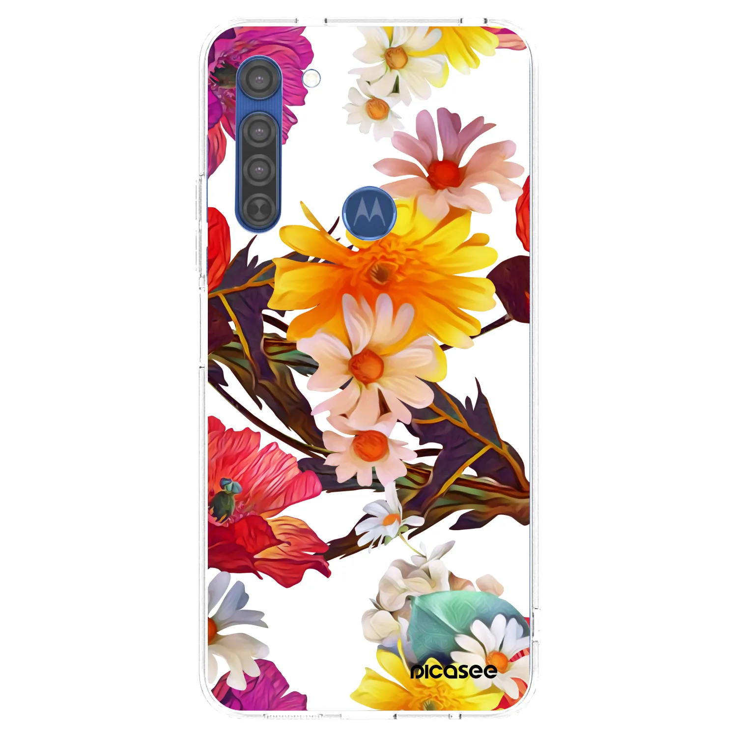Picasee silikonový průhledný obal pro Motorola Moto G8 - Meadow
