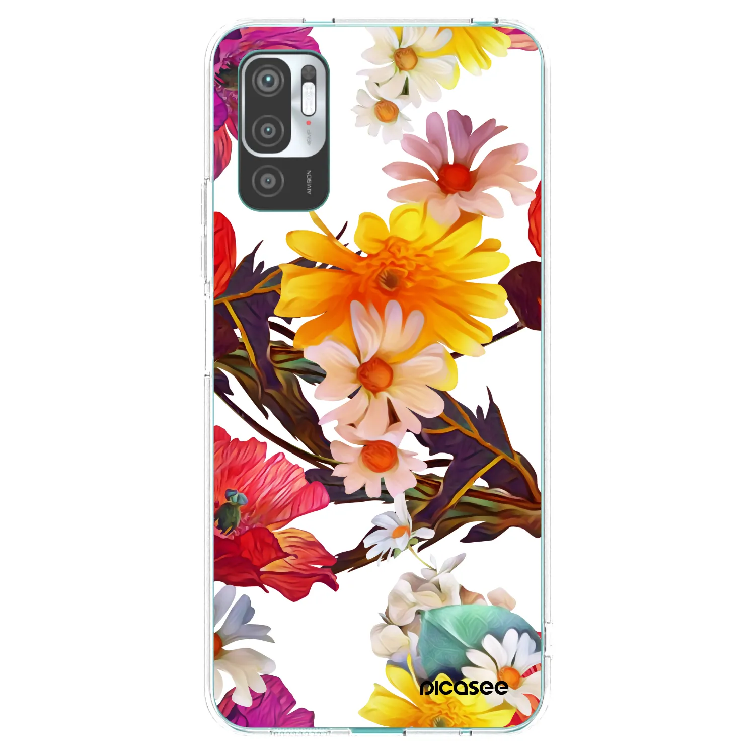 Picasee silikonový průhledný obal pro Xiaomi Redmi Note 10 5G - Meadow