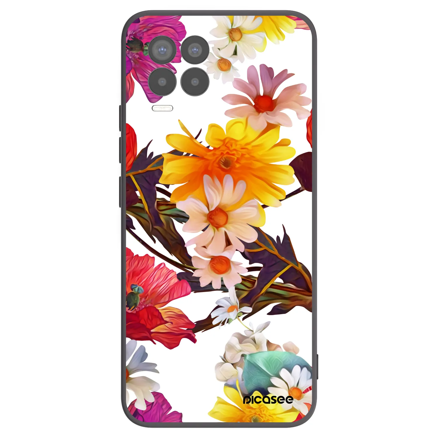 Picasee silikonový černý obal pro Realme 8 4G - Meadow