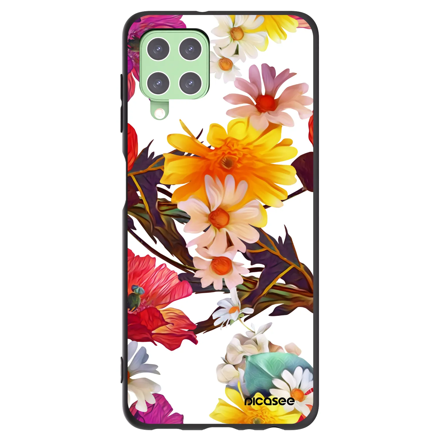 Picasee silikonový černý obal pro Samsung Galaxy A22 A225F 4G - Meadow