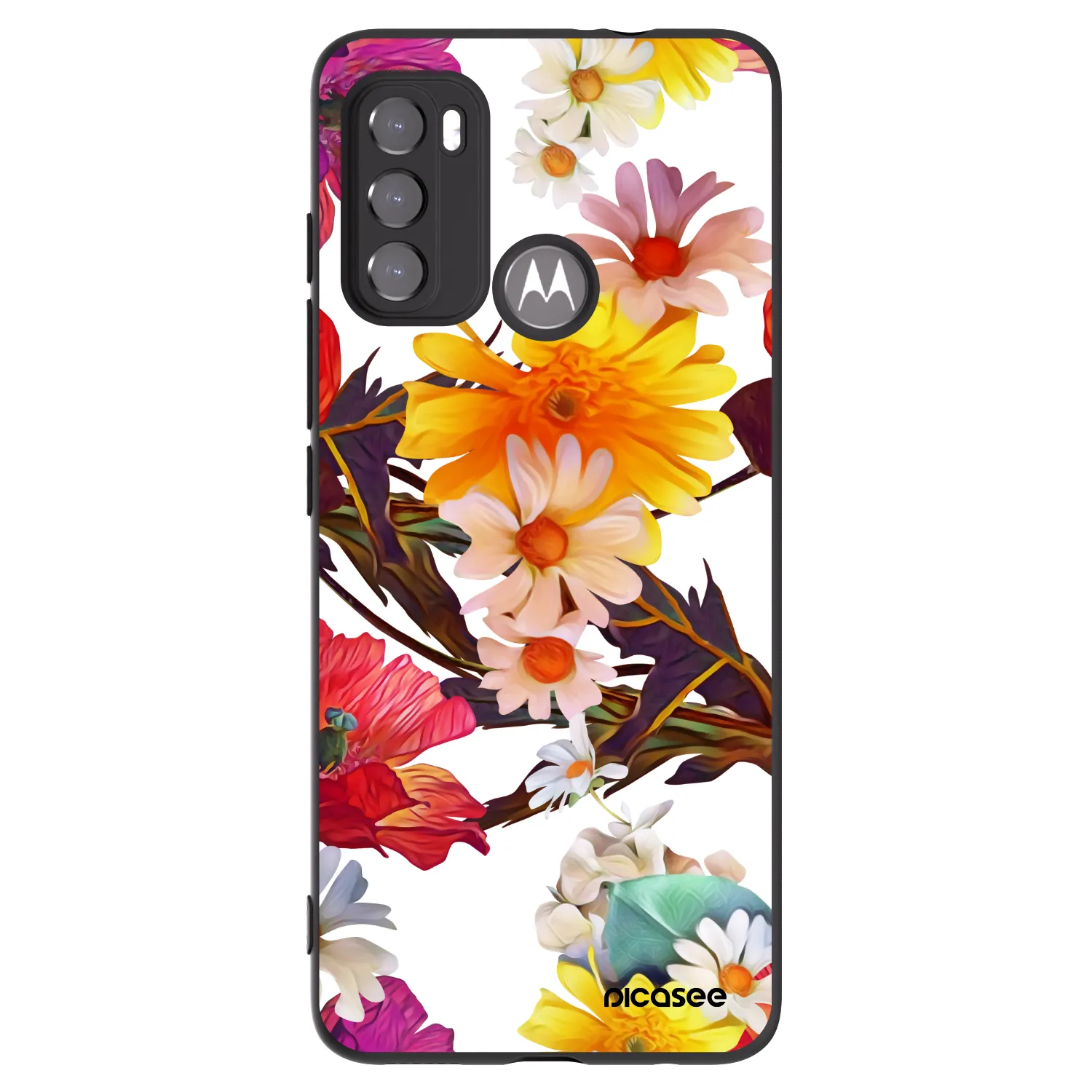 Picasee silikonový černý obal pro Motorola Moto G60 - Meadow