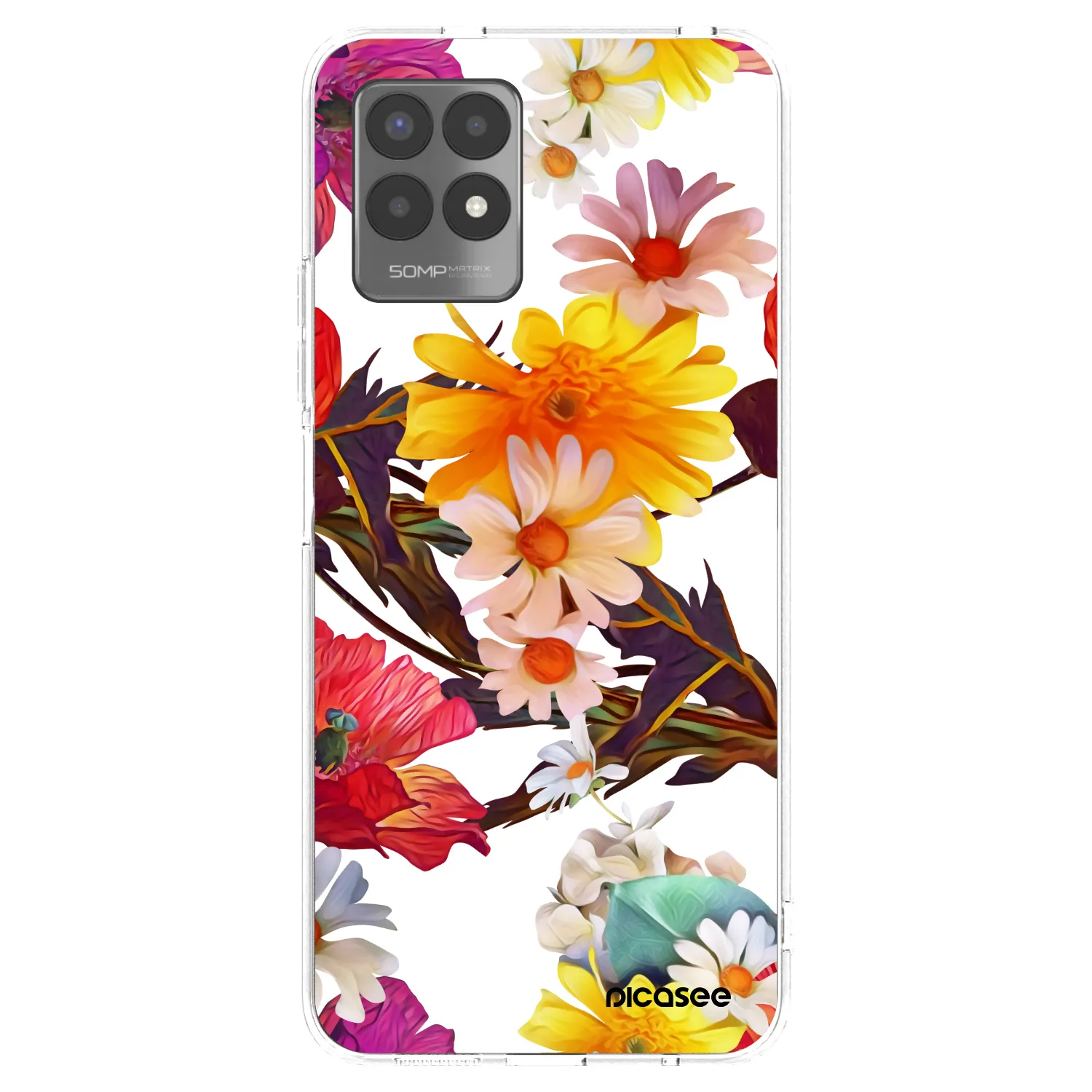 Picasee silikonový průhledný obal pro Realme 8i - Meadow