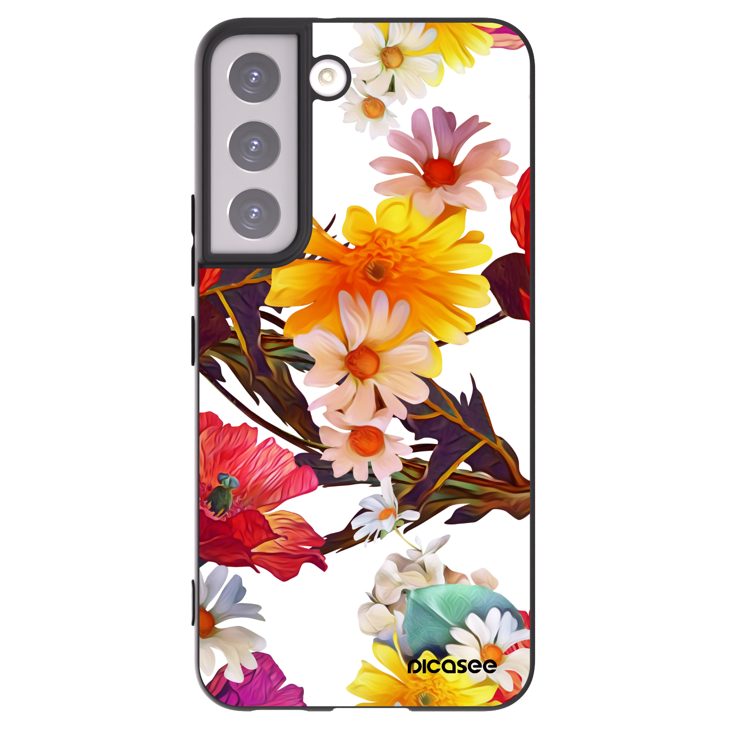 Picasee silikonový černý obal pro Samsung Galaxy S22 5G - Meadow