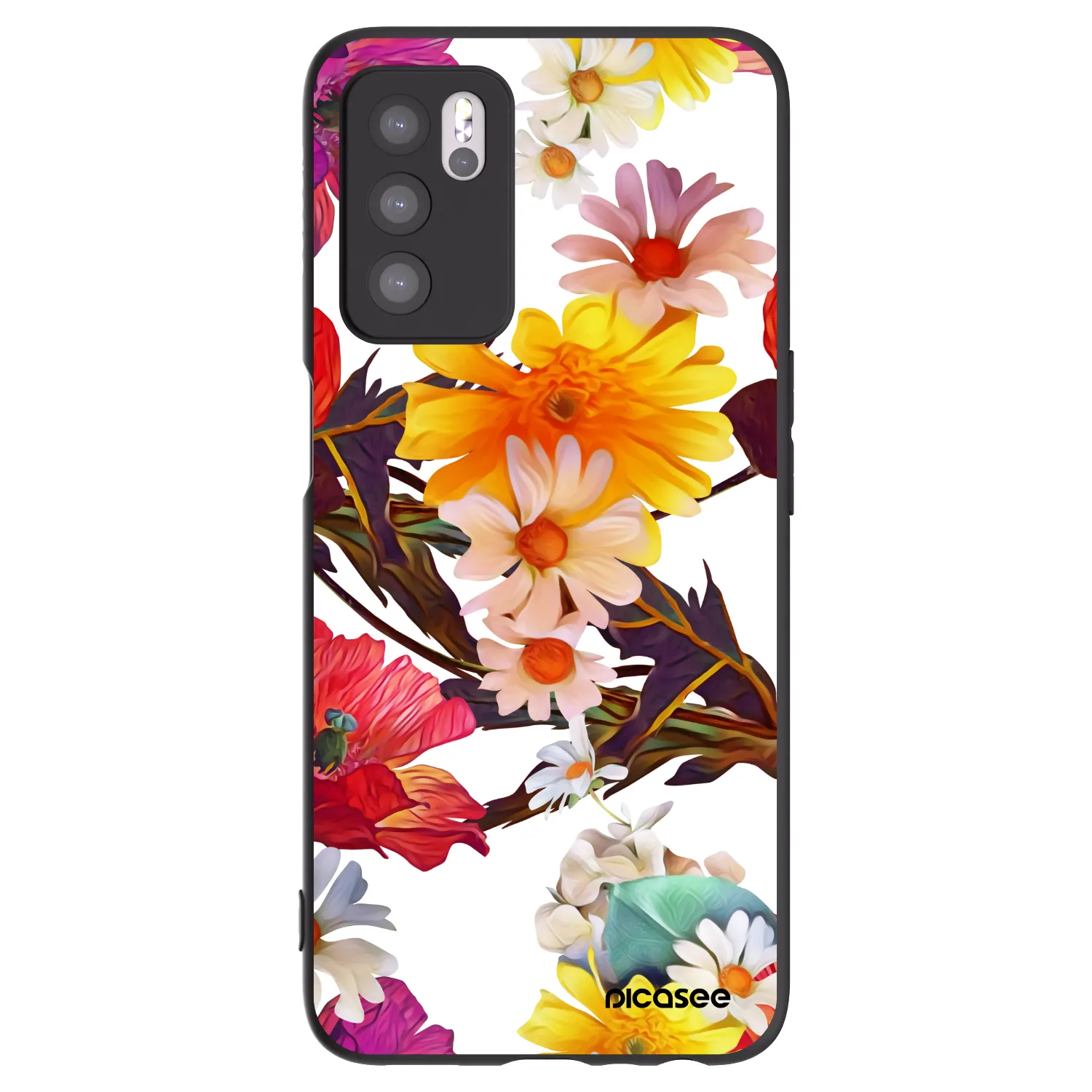 Picasee silikonový černý obal pro OPPO A16s - Meadow