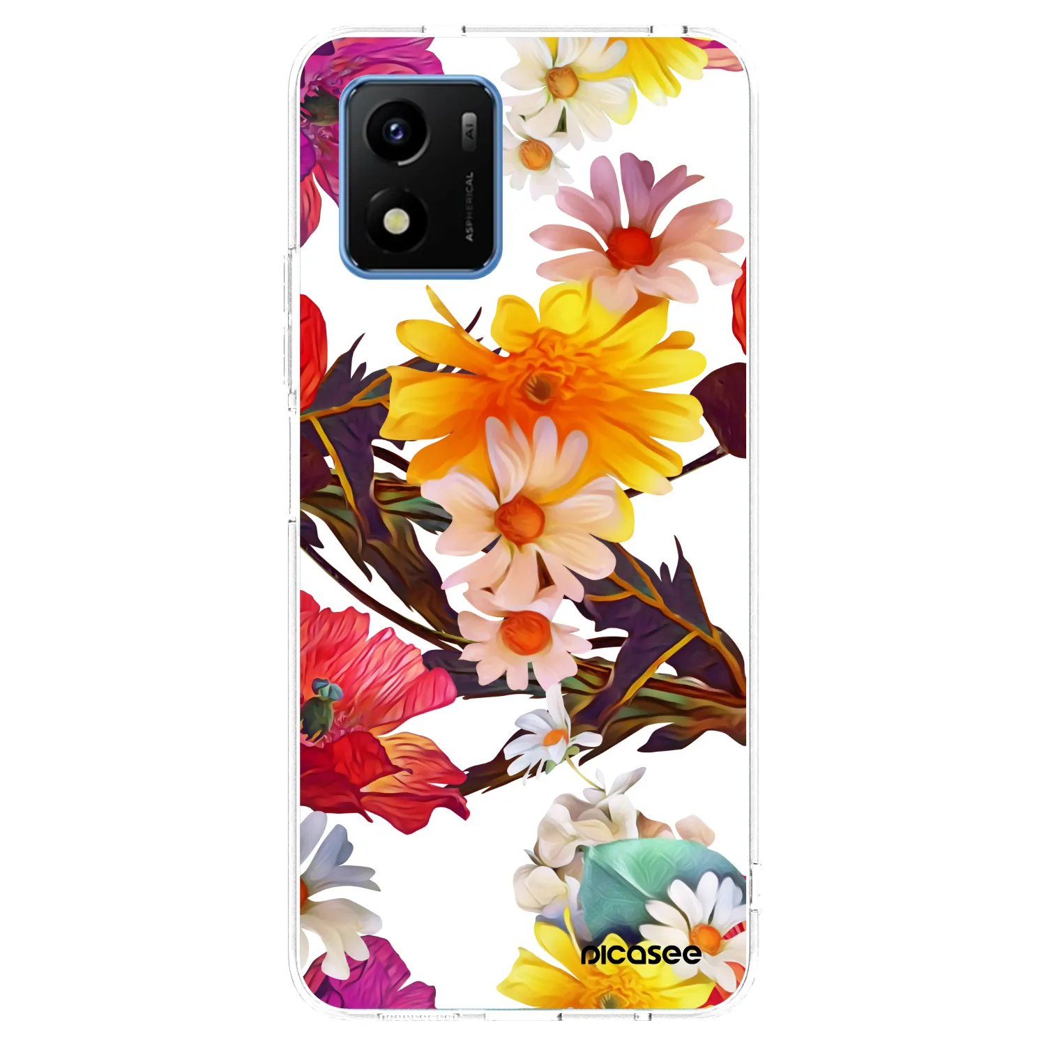Picasee silikonový průhledný obal pro Vivo Y01 - Meadow