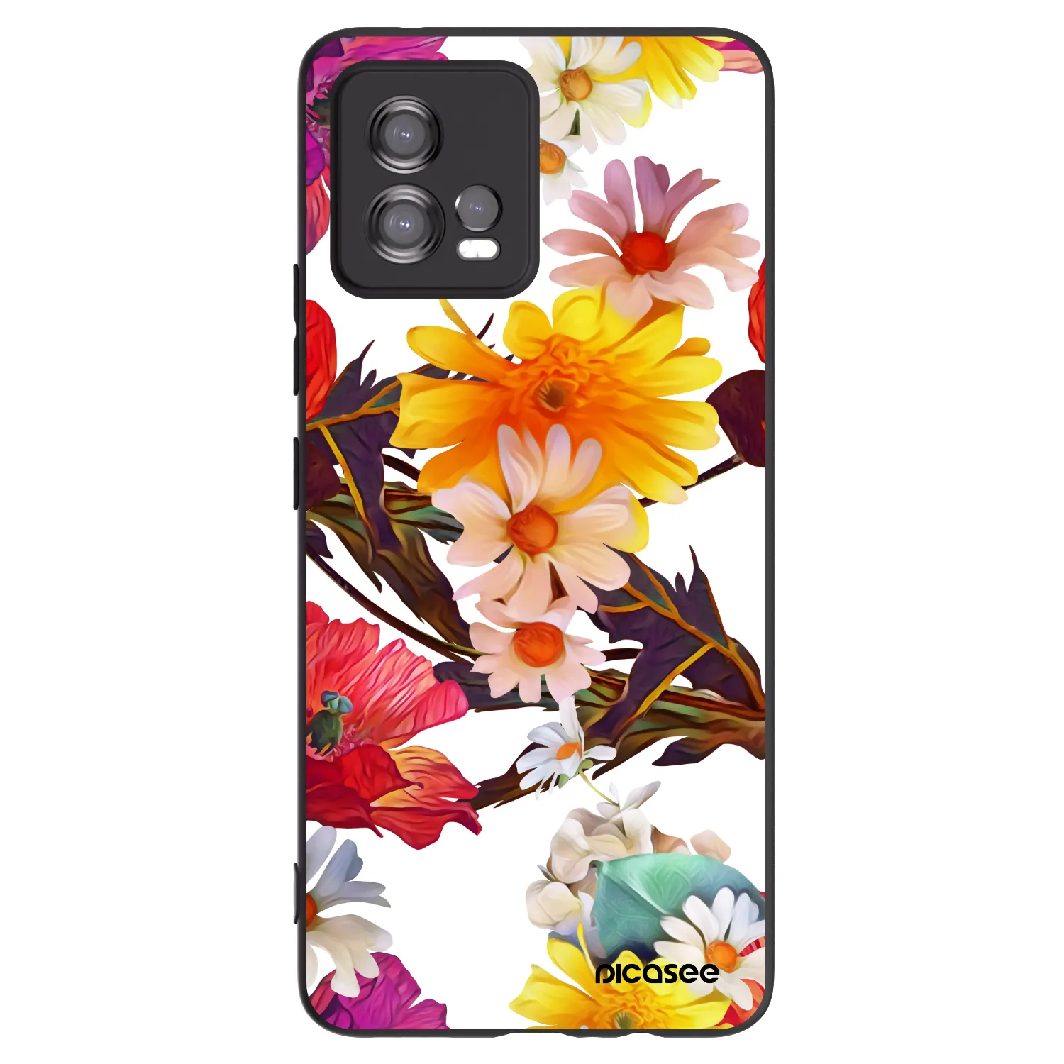 Picasee silikonový černý obal pro Motorola Moto G72 - Meadow