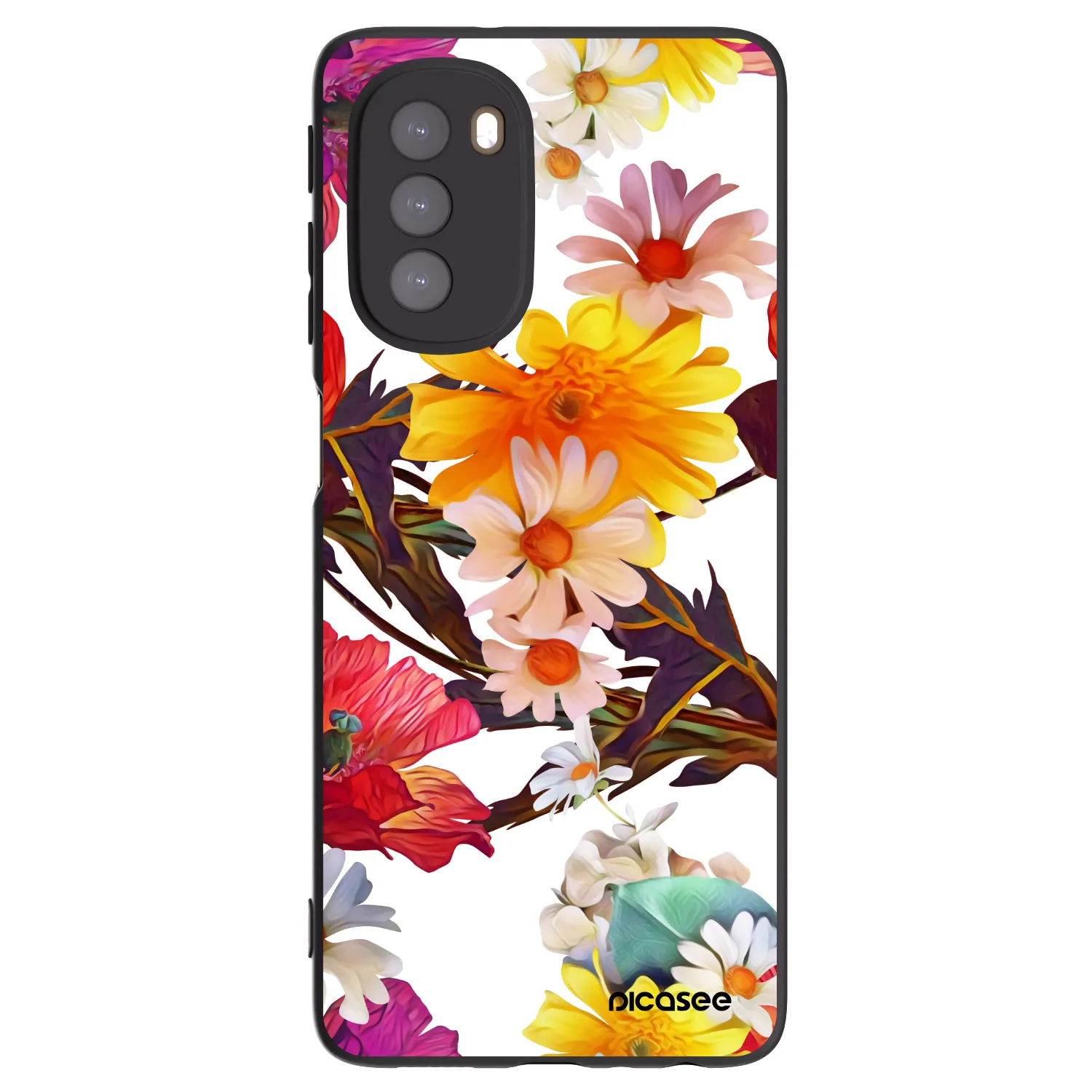 Picasee silikonový černý obal pro Motorola Moto G51 - Meadow