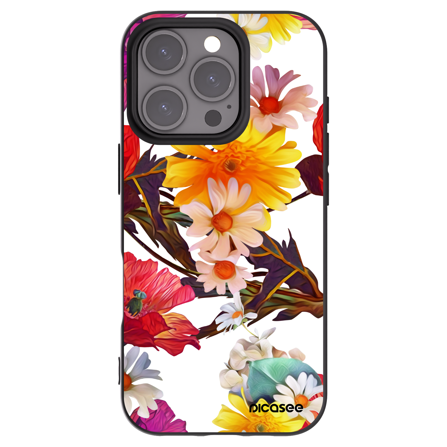 Picasee silikonový černý obal pro Apple iPhone 16 Pro - Meadow