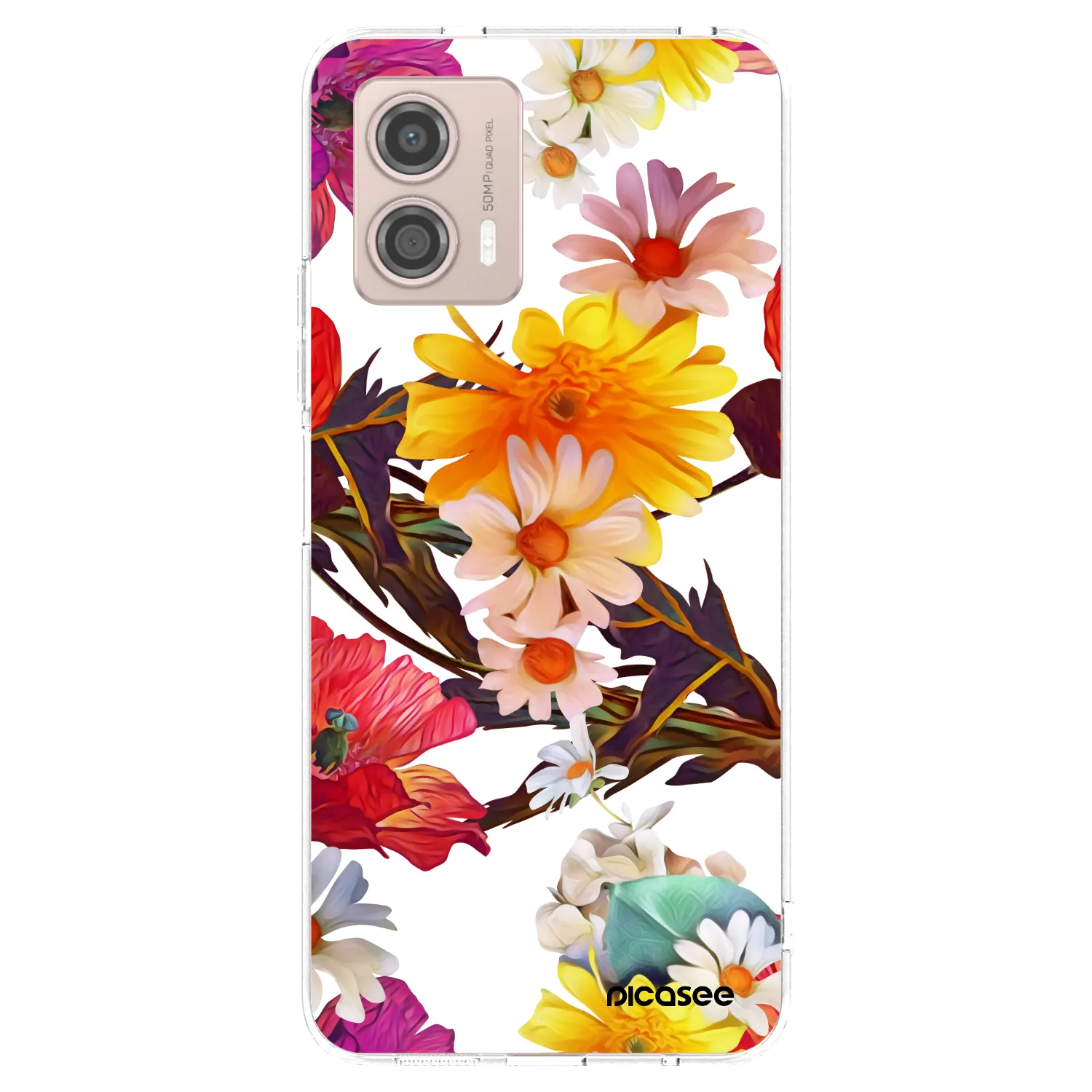 Picasee silikonový průhledný obal pro Motorola Moto G53 5G - Meadow