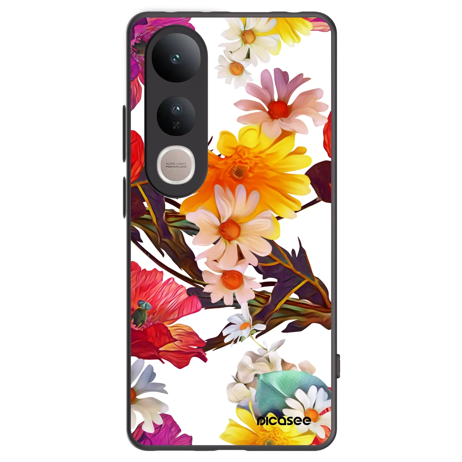 Picasee silikonový černý obal pro Vivo V50 Lite 5G - Meadow