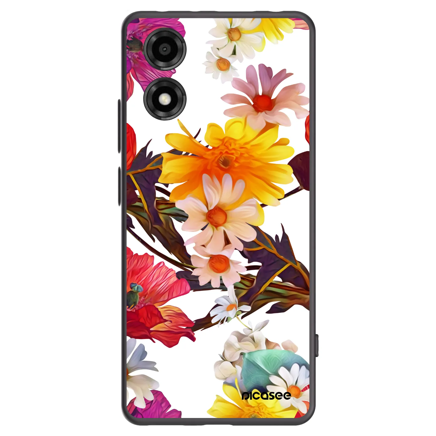 Picasee silikonový černý obal pro Motorola Moto E14 - Meadow