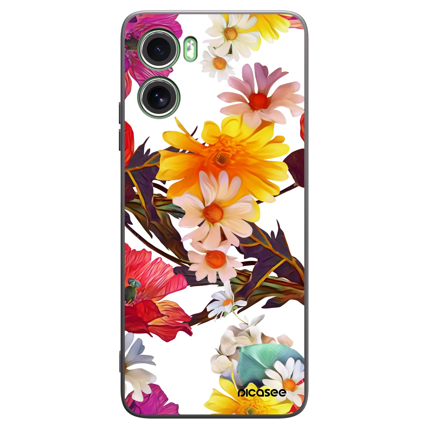 Picasee silikonový černý obal pro Motorola Moto G06 - Meadow