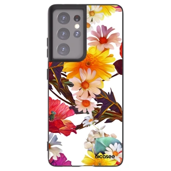 Picasee silikonový černý obal pro Samsung Galaxy S21 Ultra 5G G998B - Meadow