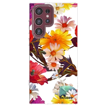 Picasee silikonový průhledný obal pro Samsung Galaxy S22 Ultra 5G - Meadow