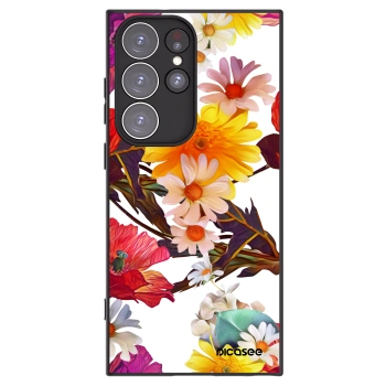 Picasee silikonový černý obal pro Samsung Galaxy S23 Ultra 5G - Meadow