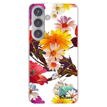 Picasee silikonový průhledný obal pro Samsung Galaxy S24 S921B 5G - Meadow