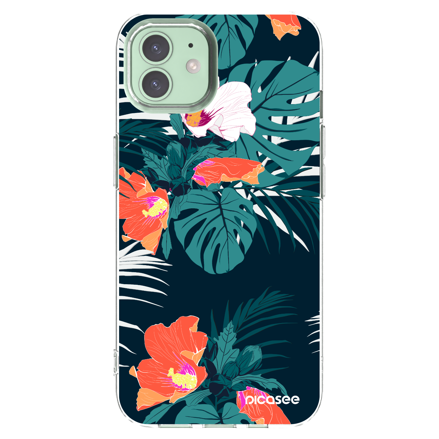 Picasee silikonový průhledný obal pro Apple iPhone 12 - Monstera Color